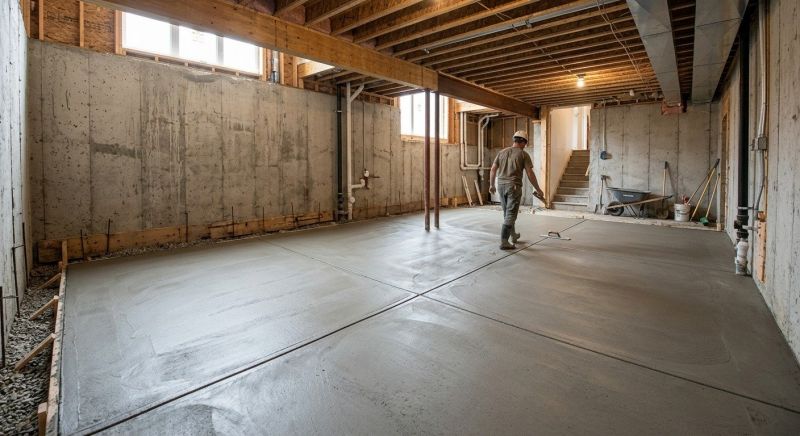 Basement Concrete Installation in Bucks County, PA