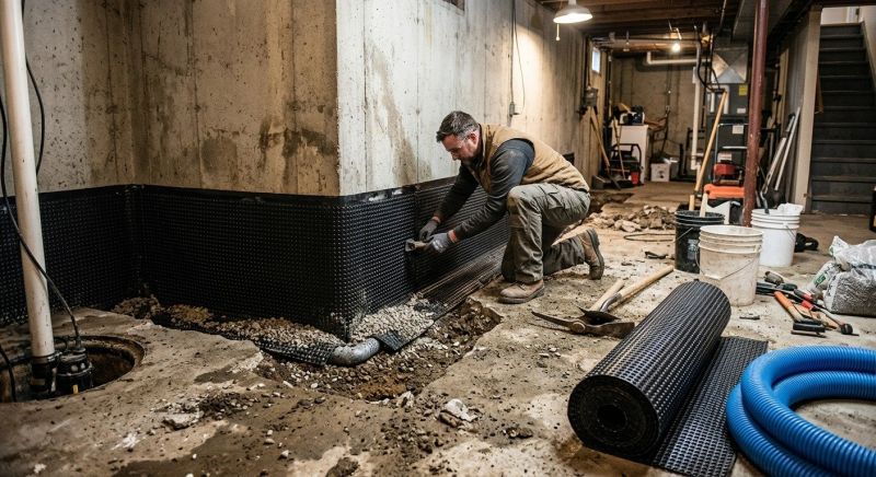 Basement Concrete Installation in Spring Mount, PA